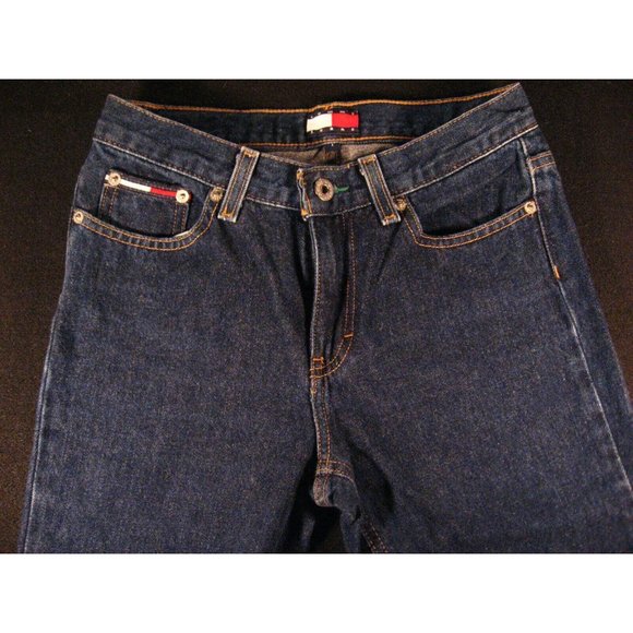 TOMMY Jeans Womens Size 1 26 x 31 MEASURED Blue Denim Flare - Picture 4 of 11
